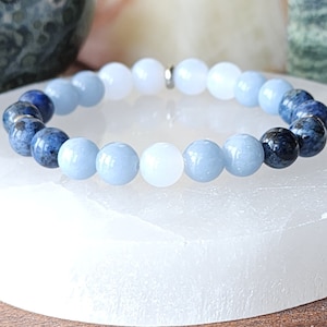 Tranquil Waters | Chalcedony | Angelite | Dumortierite | Serenity | Spirituality | Divine Energies | Clarity | Focus | Emotional Balance