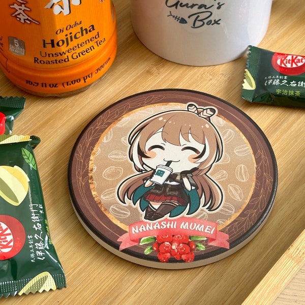 Hololive Nanashi Mumei Boba Time Ceramic Coaster