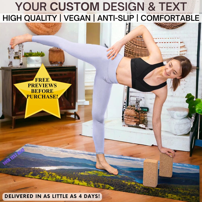 Custom Yoga Mats - Etsy