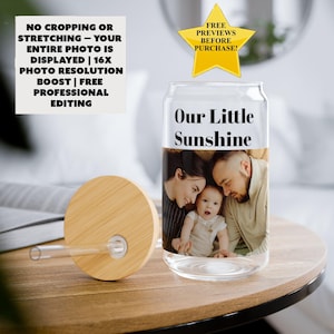 Custom photo sipping glass, personalized cup, custom printed mug, custom drinkware gift, photo engraved tumbler, personalized cocktail glass