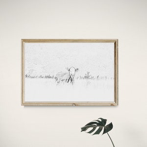sketch PRINTABLE wall art | Digital download | Cattle Treasures PRINTABLE wall art, cattle sketch