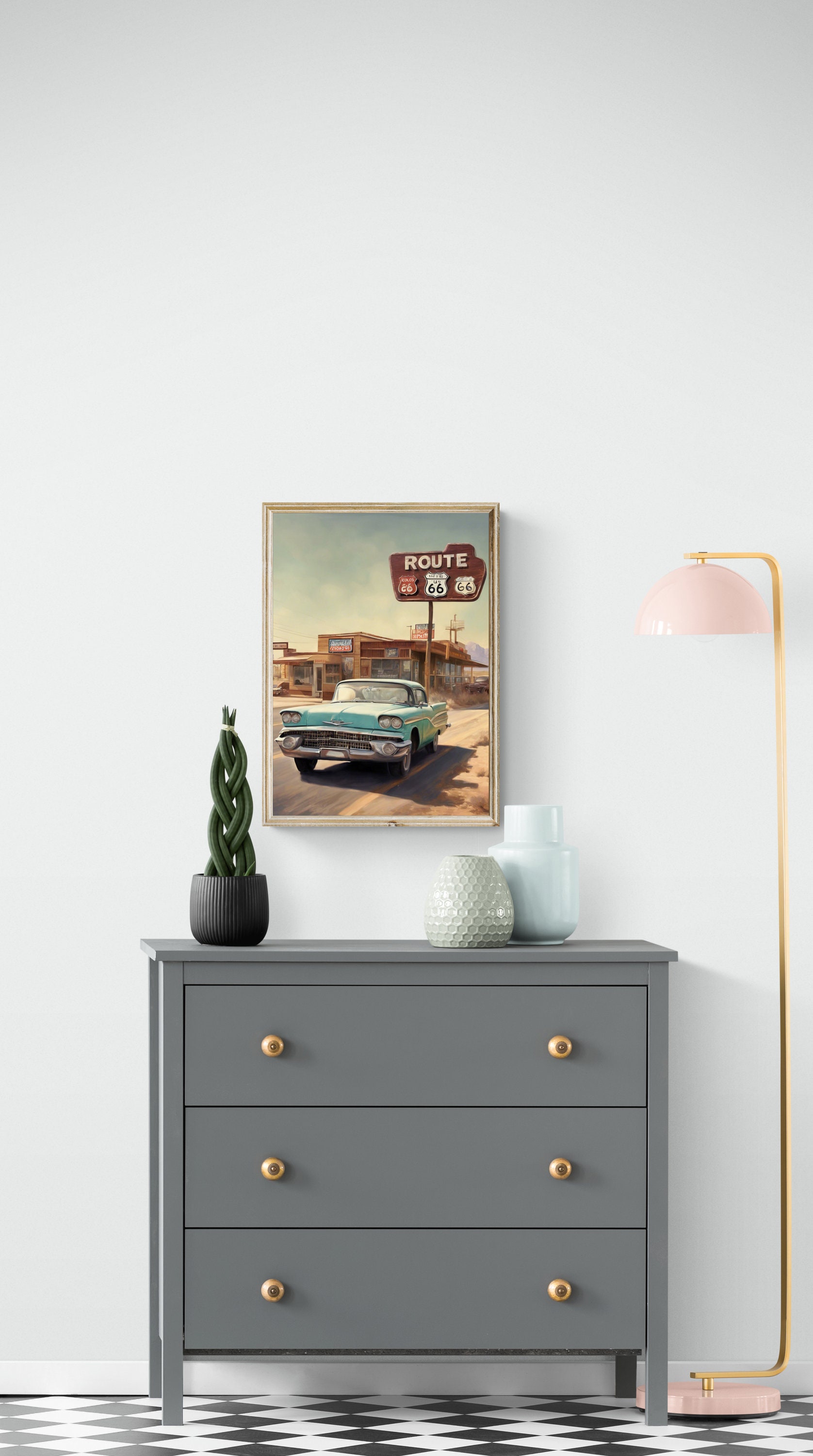 PRINTABLE Wall Art Digital Download, This is a Painting of Route 66 in ...