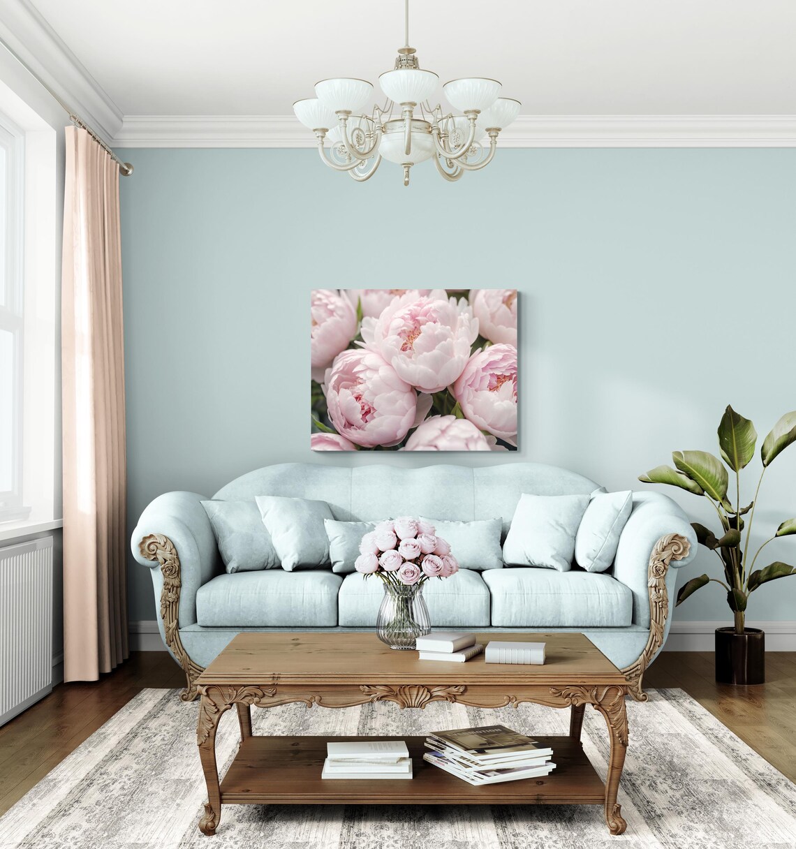 Pink Peony Print: Floral Wall Art (digital Download) - Etsy