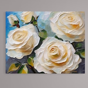 Roses Painting, PRINTABLE Wall art | Digital download,  Roses painting - Looks great on canvas