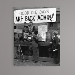 Jack Pearl Toasting Prohibition End: 1920s Radio Photo (Digital Download)