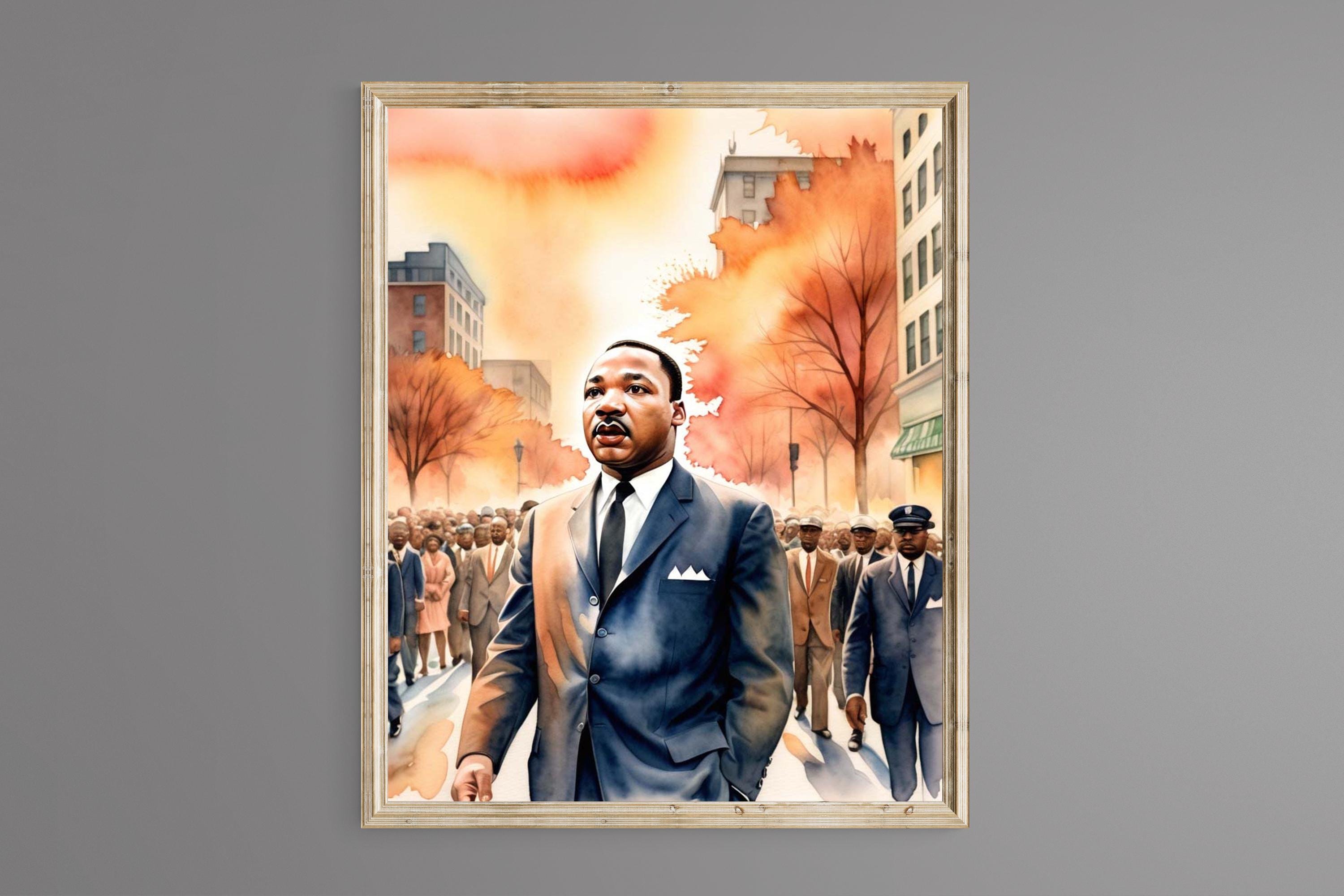 Dr. Martin Luther King Watercolor Portrait - Printable Art (digital ...