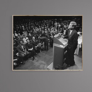 President John F Kennedy in a Press Conference in 1961, Digital Download, Printable Wall Art