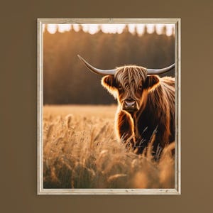 PRINTABLE wall art, digital download, Scottish Highland cow