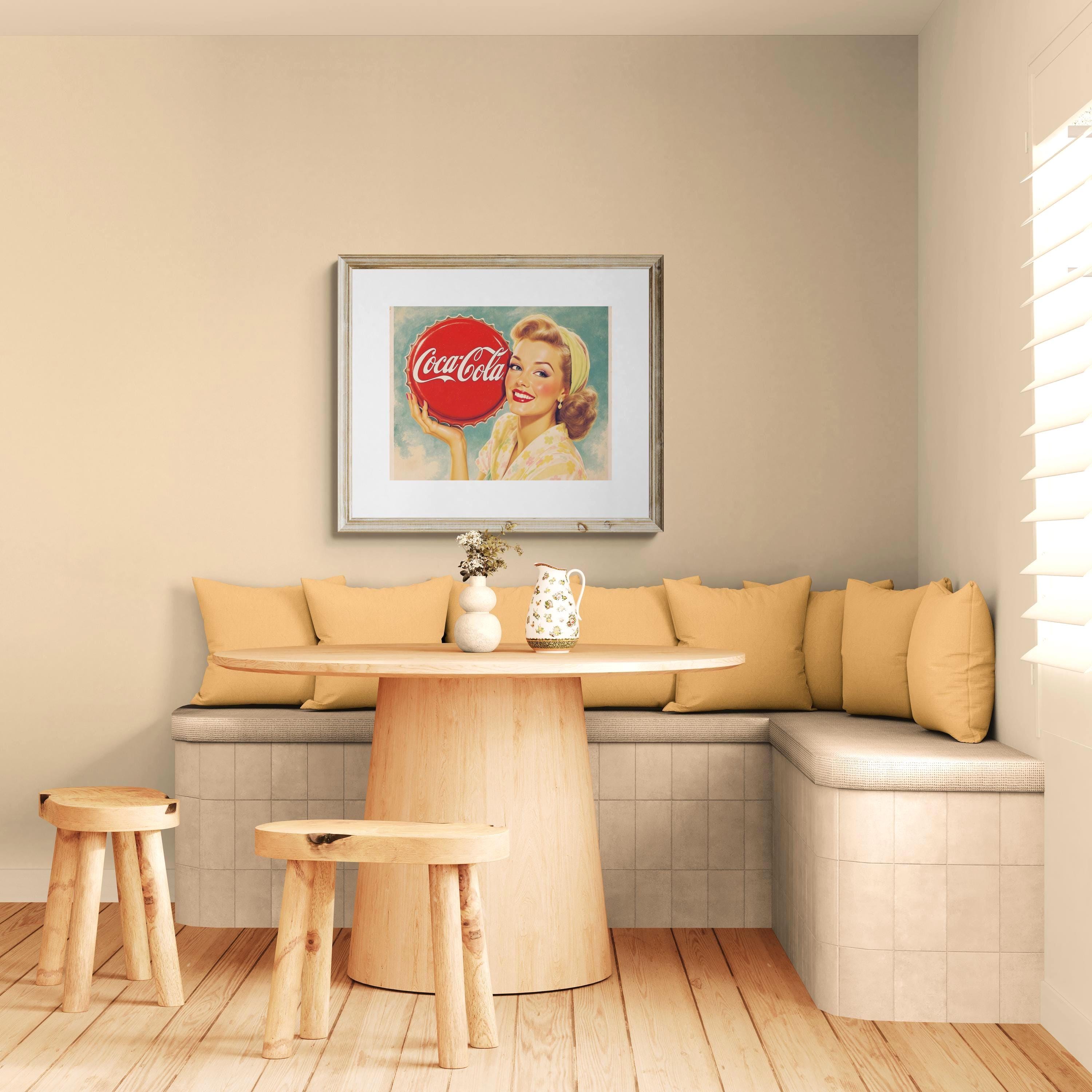 1950s Coca-cola Ad Print, Retro Pin-up Girl (digital Download) - Etsy