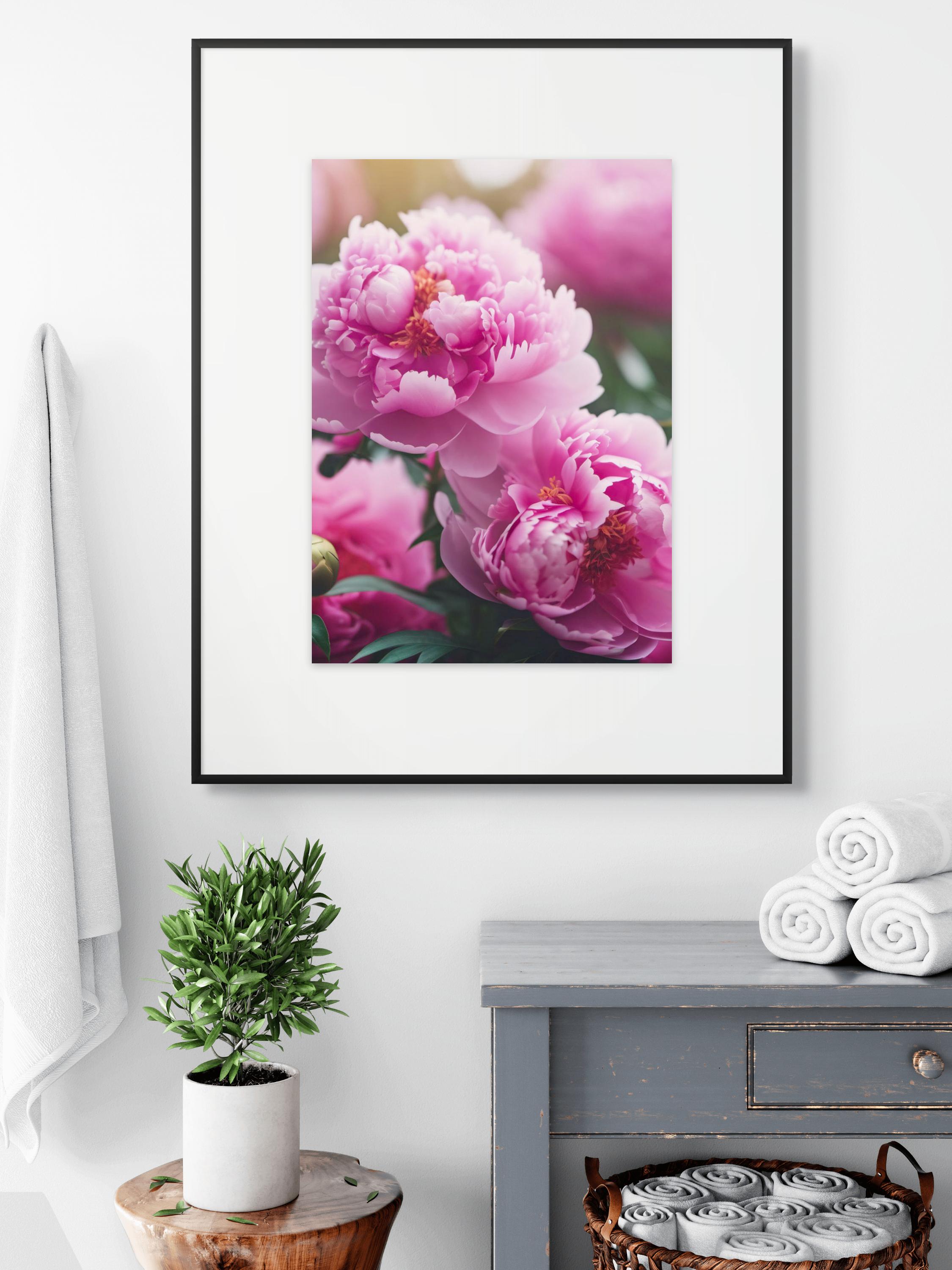 Pink Peony Print: Floral Wall Art (digital Download) - Etsy