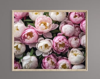 Peony Floral Print: Botanical Wall Art (Digital Download)