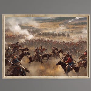 Custer&#39;s Last Stand Print: Battle of Little Big Horn- (Digital Download)