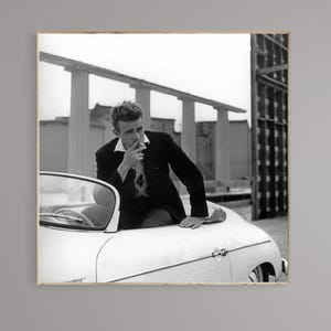 James Dean Print, This image was taken in 1955.  Printable Wall Art, Digital Download  Available in one size -- a 15x15