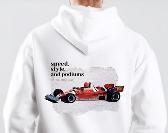 Vintage Ferrari White Hoodie | Formula 1 | F1 Hoodie