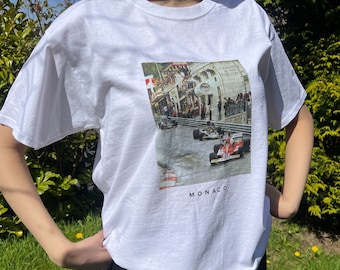 Monaco Formula 1 Vintage T-Shirt Clothing | Unisex | F1 Apparel