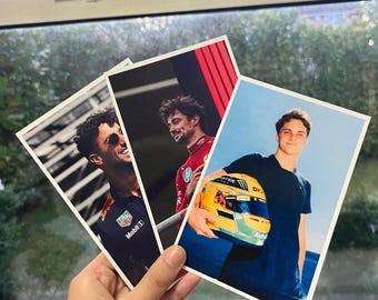 Imágenes de pilotos de Fórmula 1: Daniel Ricciardo, Lewis Hamilton, Lando Norris / Red Bull, Mercedes, McLaren, Ferrari