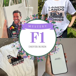 F1 Mystery Fahrerbox - Formel 1 | Ferrari | McLaren | Roter Stier | Mercedes Geschenk | Weihnachten | Geburtstag