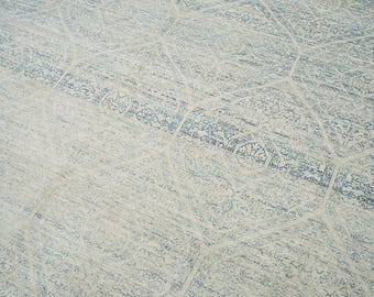10x14 Ft Light Blue Gabbeh Rug - Hand Knotted Area Wool Rug