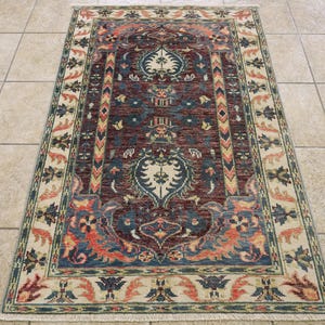 3x5 Ft Hand Knotted Serapi Rug - Traditional Area Rug