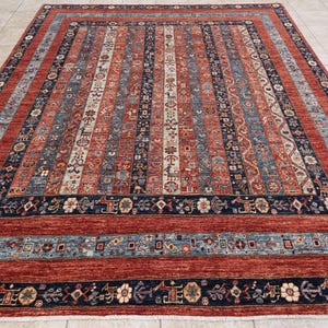 8x10 Ft Red Heriz Rug - Hand Knotted Oriental Area Rug