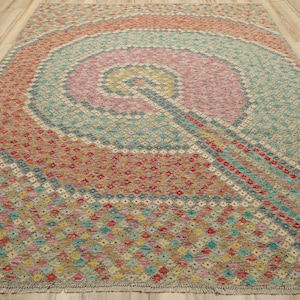 8x10 Ft Contemporary Kilim Rug - Traditional Flat Weaved Rug - Area Rug - Modern Rug - Rugs for Living room
