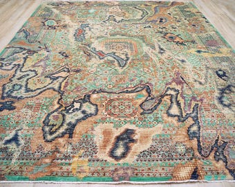 12 x 18フィートの赤いペルシャ絨毯 - 手織りのオリエンタル絨毯