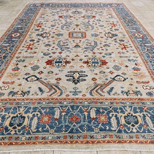 9x12 Ft Blue Bidjar Rug - Traditional Hand Knotted Rug - Persian Rug - Oriental Rug - Area Rug