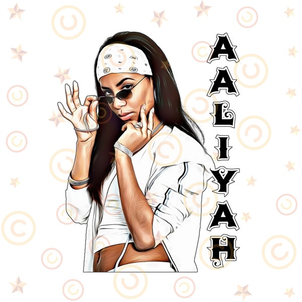Aaliyah Shirt Png Svg, Aaliyah Merch, Digital Download, Instant Downloads, Silhouette, Sublimation Png, Cricut Clipart, Cut File