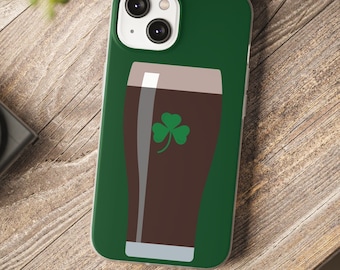 Irish Stout Beer Pint iPhone Case: St. Patrick's Day Shamrock