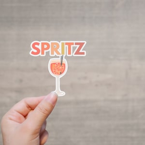 Spritz Cocktail Sticker Kiss-Cut-Cocktail italien * Italie * Été * Prosecco * Brunch * Ordinateur portable * Bouteille d'eau * Bachelorette * Journal *