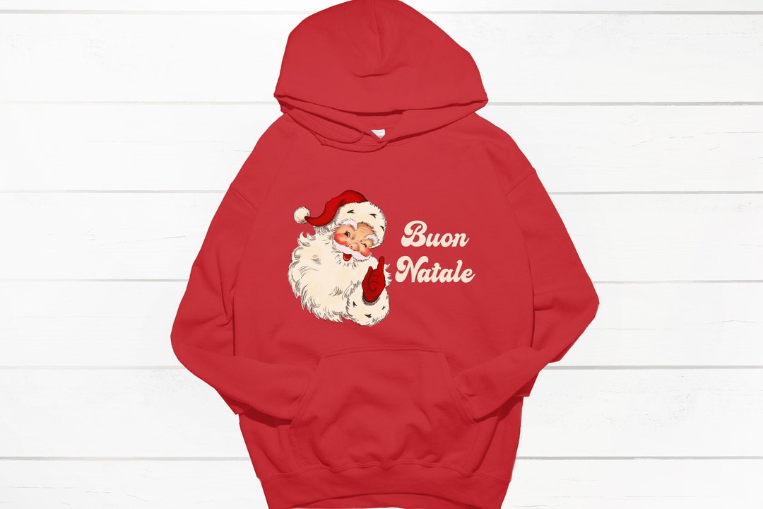 Felpa Con Cappuccio Unibly 'Natale Cade Fuori' – Maglione Stampato In Germania 80% Cotone - 2