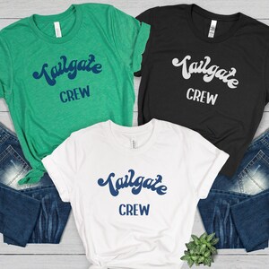 Tailgate Crew T-Shirt * Unisex Retro Trendy Game Day Tee * Football and Brunch Team Spirit Shirt * Matching Sports Wear * Sports Party