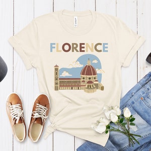 Florence Italy T-Shirt Bella+Canvas *  Showcase Italian Flair with Duomo Artwork * Trendy Vacation Shirt * Family Matching Shirts
