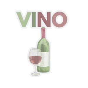 VINO Wein Sticker Kiss-Cut * Cabernet* Merlot * Journal * Notizbuch * Wasserflasche. * Getränkekarte * Einladung * Party * Cocktailkarte *