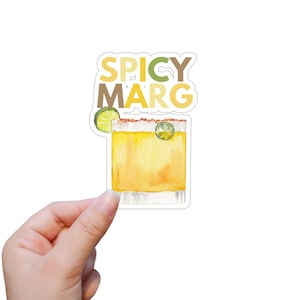 Spicy Margarita Sticker * Kiss Cut * Spicy Marg * Heat up your water bottle, laptop, journal * Elevate happy hour, brunch, or mexican fiesta