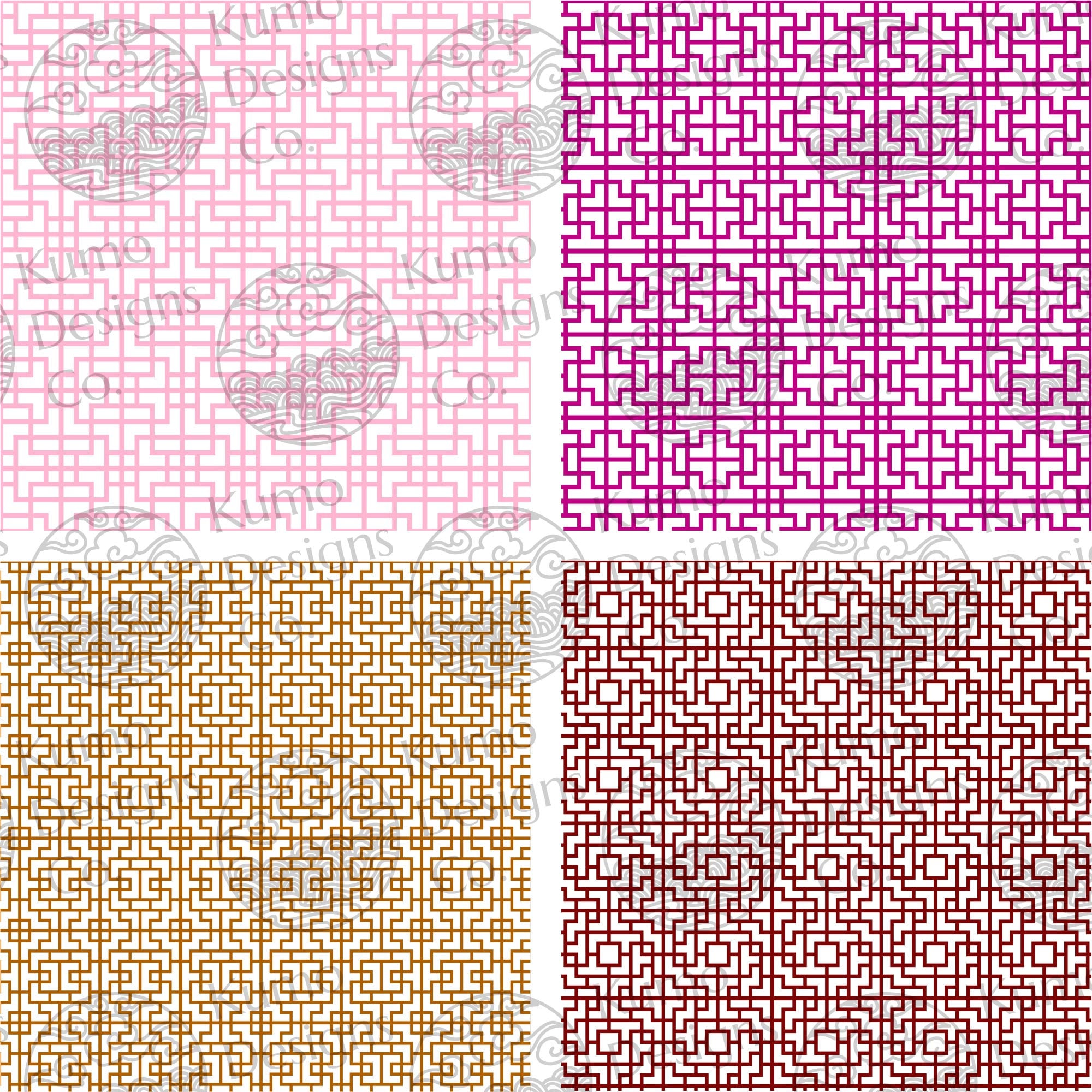 Lattice Seamless Pattern - Repeating Chinese Geometric Graphics ...