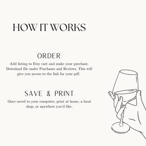 Cocktail Recipe Card Printable, Eight Printable Recipe Cards, Cocktail ...