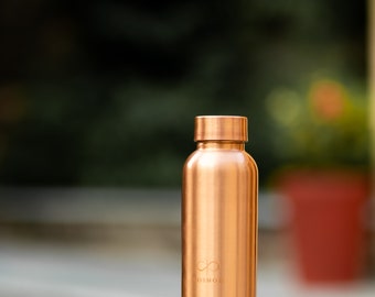 Certified Pure Copper Water Bottle 1L , Handcrafted Copper Drinkware , Ayurvedic Bottle Yoga , Premium Wellness Gift , 100% Authentic copper