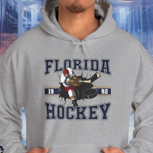 Florida Hockey Hoodie Sweatshirt, Custom Number, Panthers NHL Fan Sweatshirt, Vintage Florida Sweater, Panthers Hockey Shirt, Retro Hockey