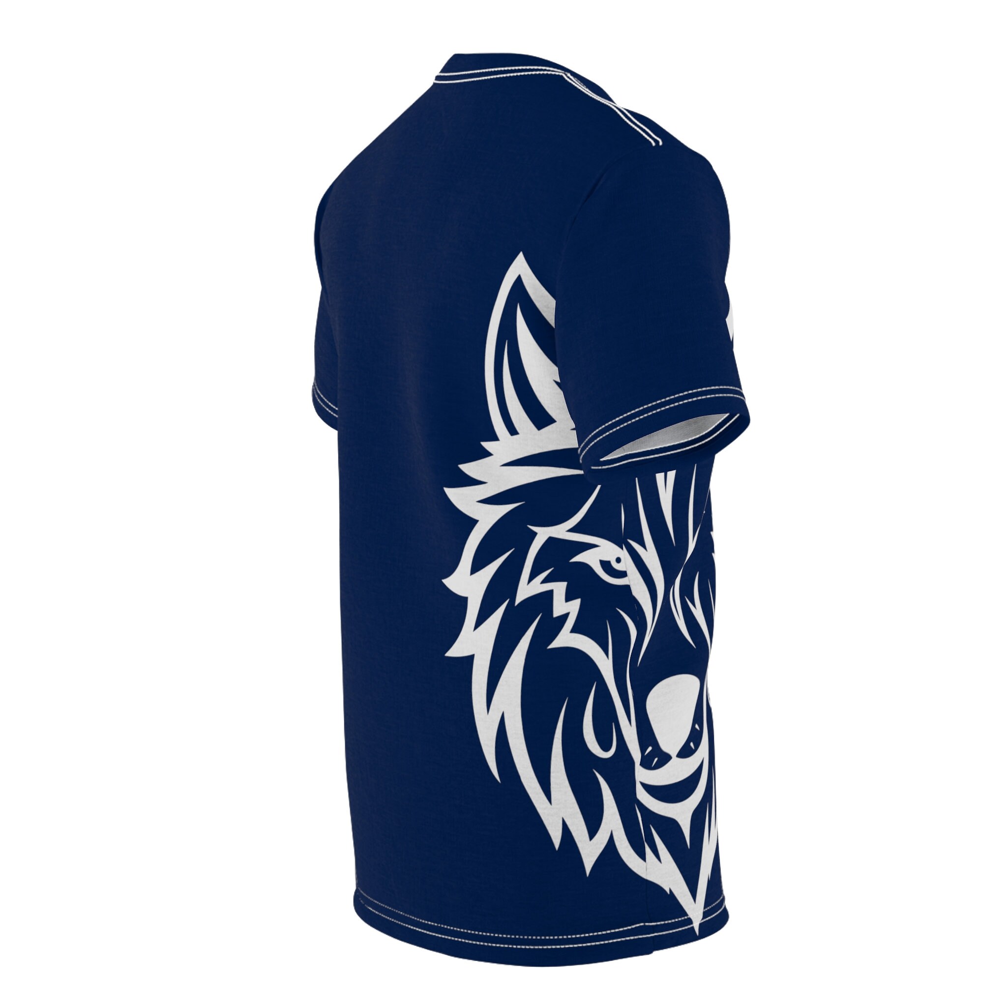 Custom Number Wolf Shirt, Wolf Face Tshirt, Short Sleeve Shirt, Men's ...