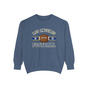 Comfort Colors Sweatshirt, Los Angeles Crewneck sweater Rams Apparel Los Angeles fan gift, Los Angeles football Rams Sweatshirt Football Fan