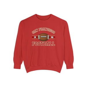 Comfort Colors Sweatshirt, San Francisco Pullover mit Rundhalsausschnitt, 49ers Apparel San Francisco Fan Geschenk, San Francisco Football 49ers Fan Sweatshirt
