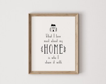 home print, family print, home quote, family quote, home wall art, home printable, home framed sign, housewarming gift, homebuyer gift
