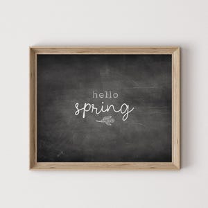 hello spring, spring print, spring quote, spring art, spring wall art, spring printable, seasonal art, digital print, wall art