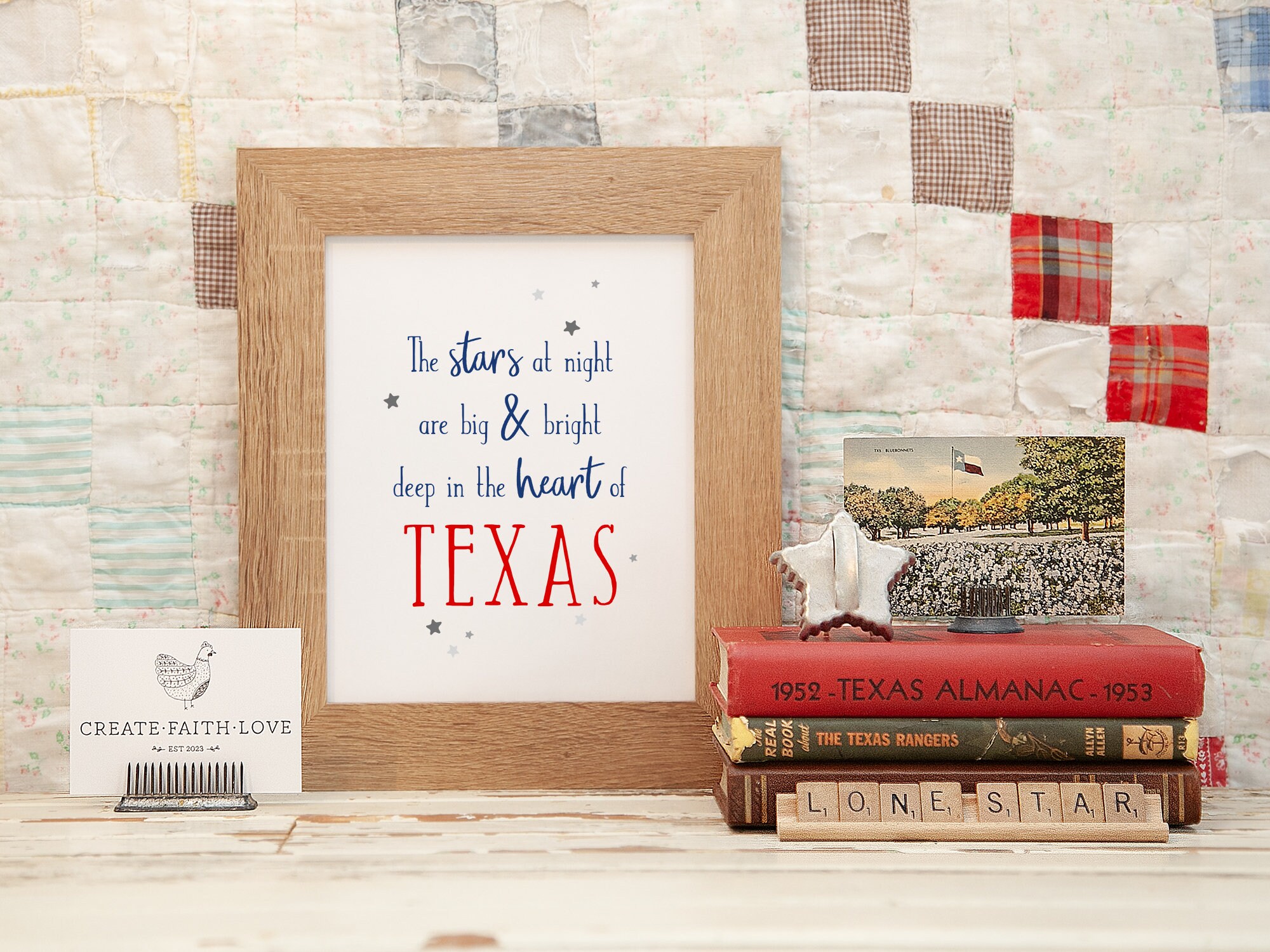 Deep in the Heart of Texas, Texas Print, Texas Art, Texas Print 