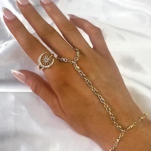 Gold Hand Chain, Hand Chain Bracelet, Gold Filled Hand Chain, Handmade Jewelry, Gift for Her, Bridesmaid Gift, Festival Jewelry