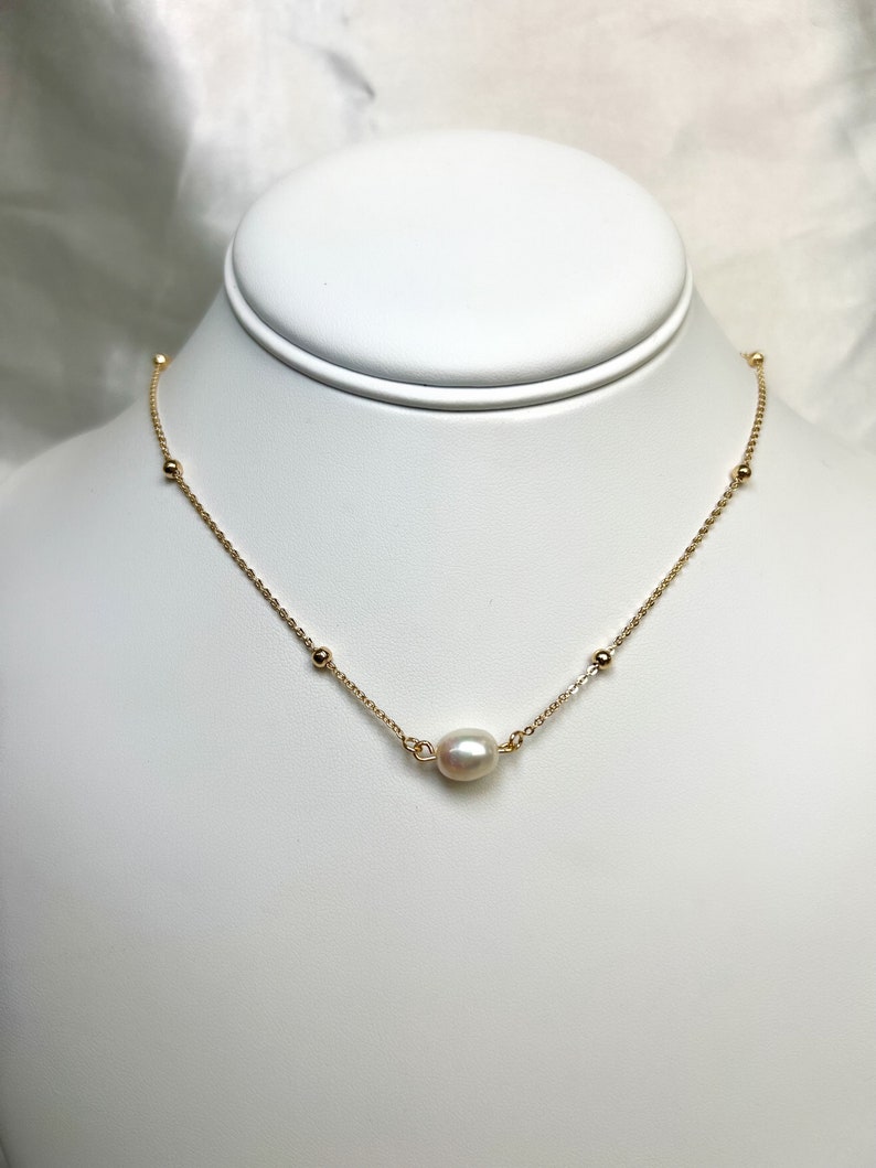 7MM SIMPLE PEARL NECKLACE - PINK main image 0