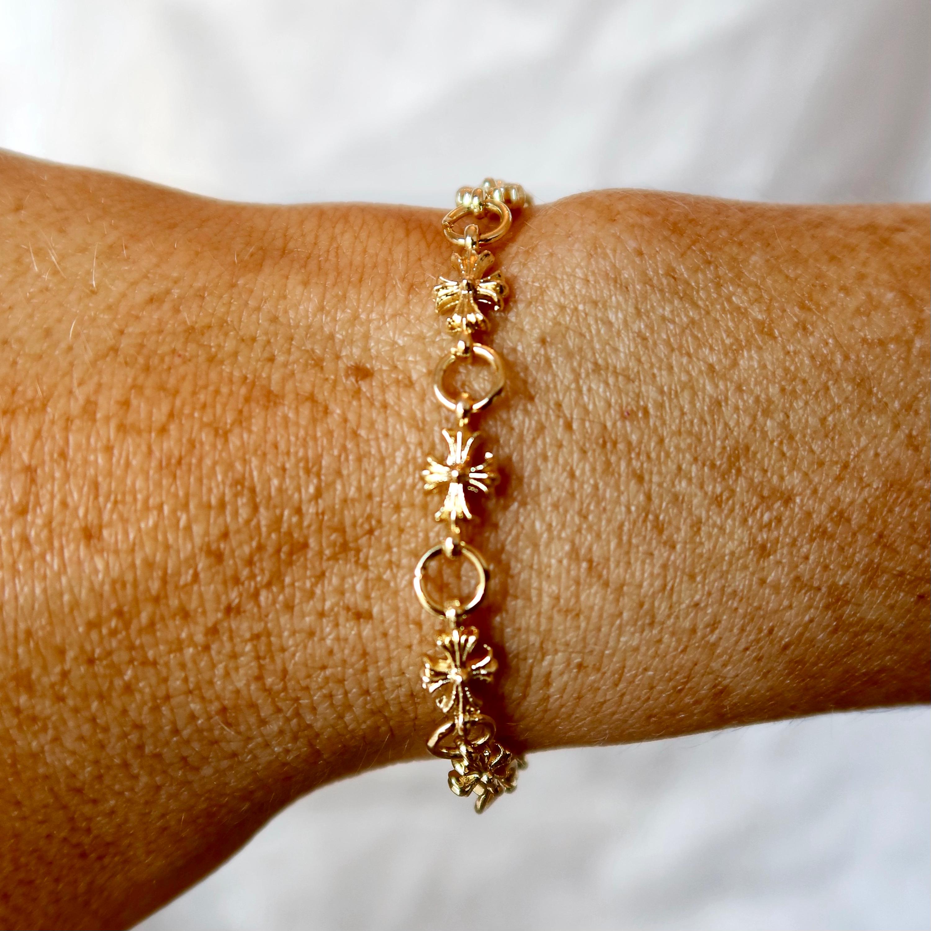 Chrome Hearts クロム金ゴールドブレスレット CHROME HEARTS クロムハーツ ダガーIDブレスレット 22K イエロー