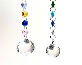 Suncatcher Rainbow Bridge Pet Memorial Crystal Window Hanging Ornament