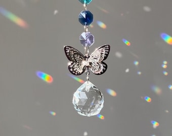 Suncatcher Butterfly Rainbow Maker | Memorial - Birthday - Anniversary - Mom Grandma | In Gift Box with card